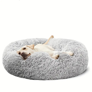 CalmNest Plush – Anti-Anxiety Round Dog Bed for Calming Comfort